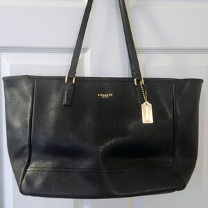 Coach Saffiano Large City Tote, Black #23576